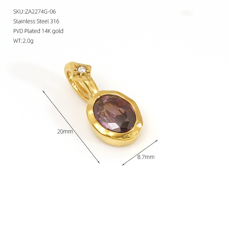 DUOMI Jewelry waterproof stainless steel cz pendant
