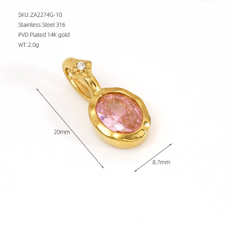 DUOMI Jewelry waterproof stainless steel cz pendant
