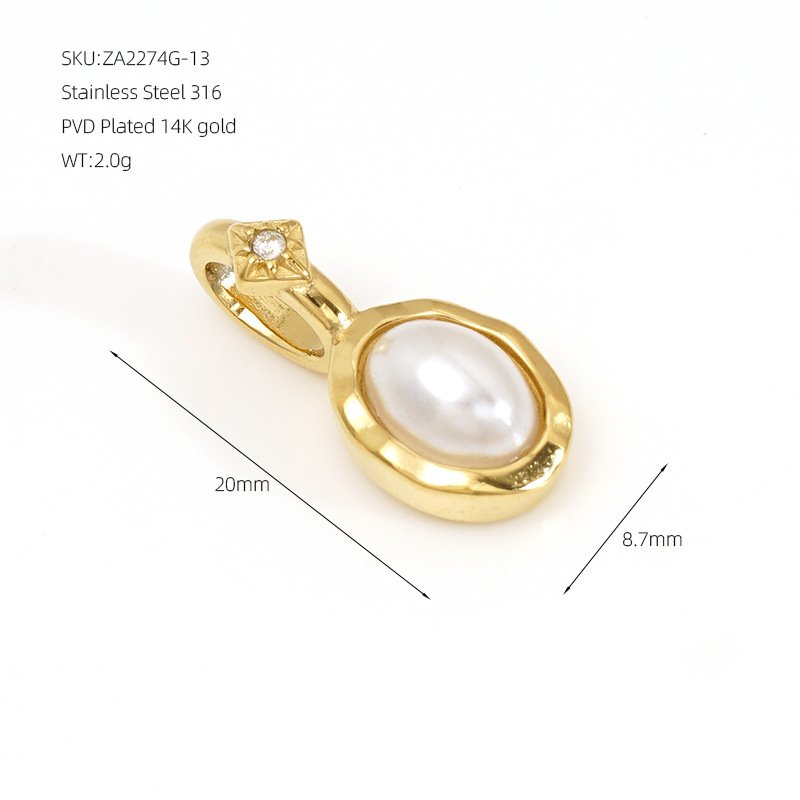 DUOMI Jewelry waterproof stainless steel cz pendant