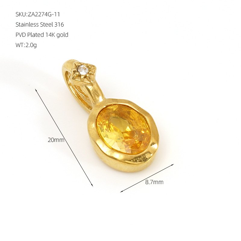 DUOMI Jewelry waterproof stainless steel cz pendant