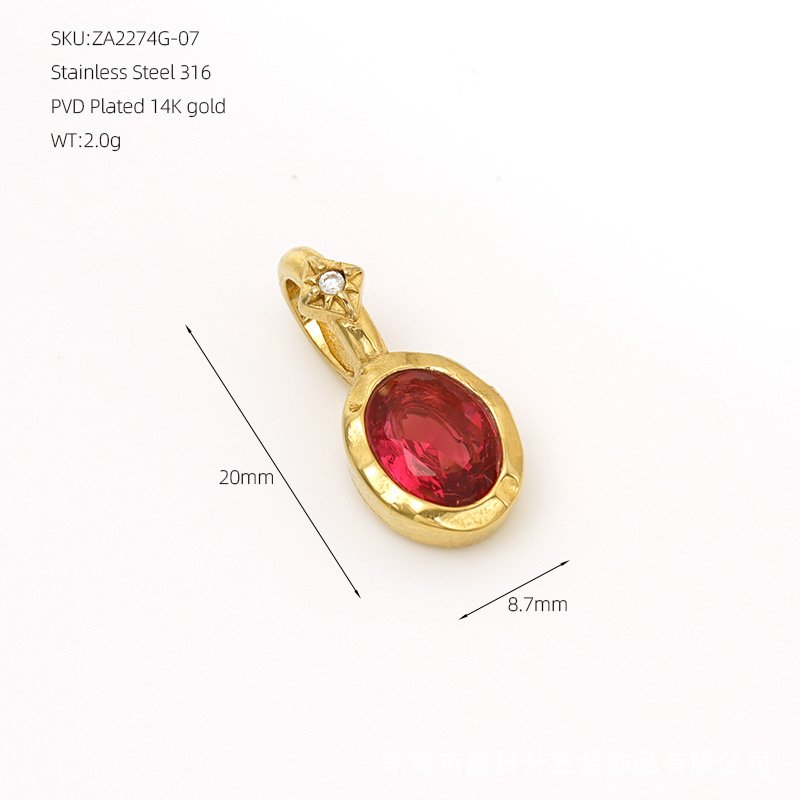 DUOMI Jewelry waterproof stainless steel cz pendant
