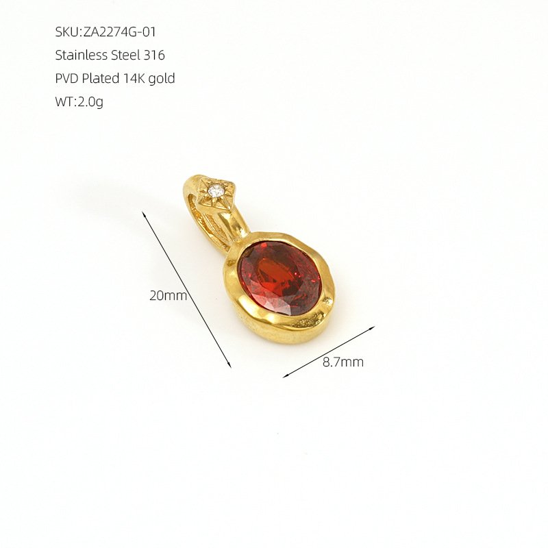 DUOMI Jewelry waterproof stainless steel cz pendant