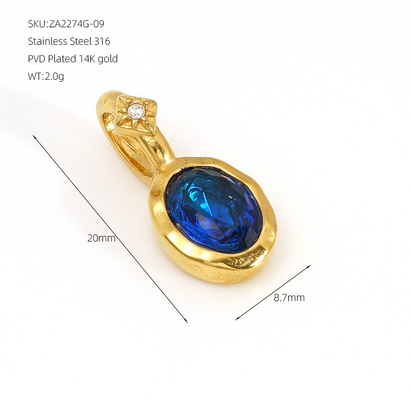 DUOMI Jewelry waterproof stainless steel cz pendant