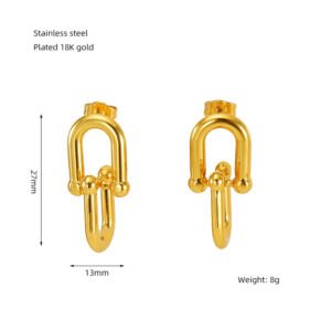 DUOMI Jewelry waterproof stainless steel earrings
