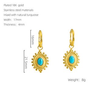 DUOMI Jewelry waterproof stainless steel earrings