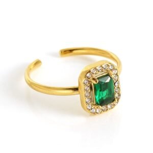 DUOMI Jewelry waterproof stainless steel cz ring