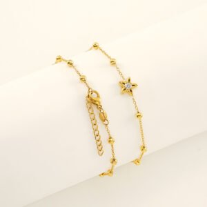 DUOMI Jewelry waterproof stainless steel cz bracelet