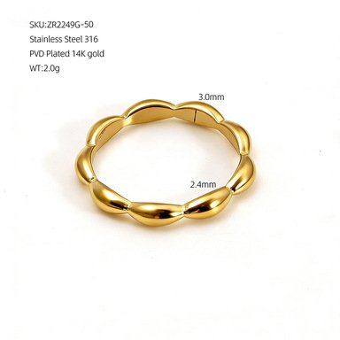 DUOMI Jewelry waterproof stainless steel ring
