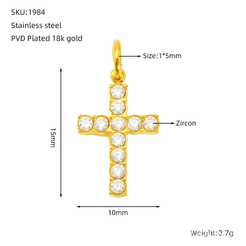 DUOMI Jewelry gold stainless steel cz pendant