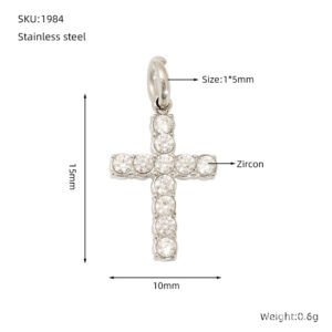 DUOMI Jewelry waterproof stainless steel cz pendant