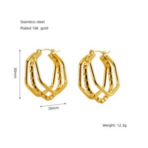 DUOMI Jewelry waterproof stainless steel earrings