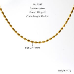 DUOMI Jewelry gold stainless steel necklace