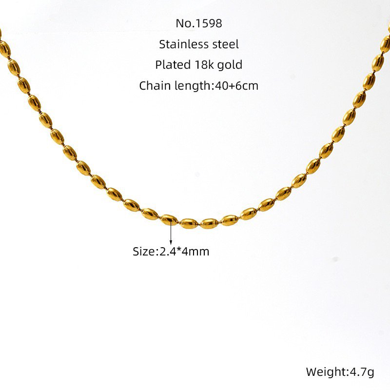 DUOMI Jewelry gold stainless steel necklace