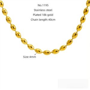 DUOMI Jewelry gold stainless steel necklace