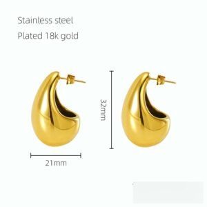 DUOMI Jewelry gold stainless steel earrings