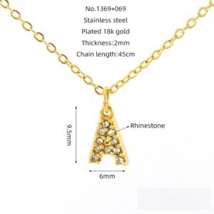 DUOMI Jewelry waterproof stainless steel cz necklace