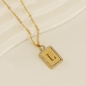 DUOMI Jewelry waterproof stainless steel cz necklace