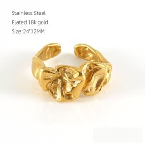 DUOMI Jewelry gold stainless steel ring