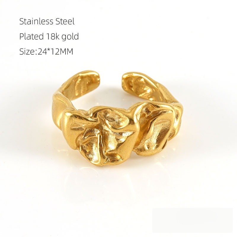 DUOMI Jewelry gold stainless steel ring