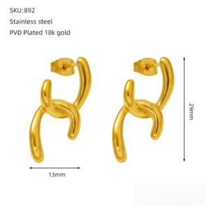 DUOMI Jewelry waterproof stainless steel earrings