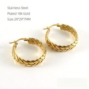 DUOMI Jewelry gold stainless steel earrings