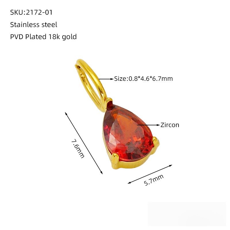 DUOMI Jewelry waterproof stainless steel cz necklace
