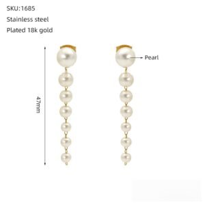 DUOMI Jewelry gold stainless steel earrings
