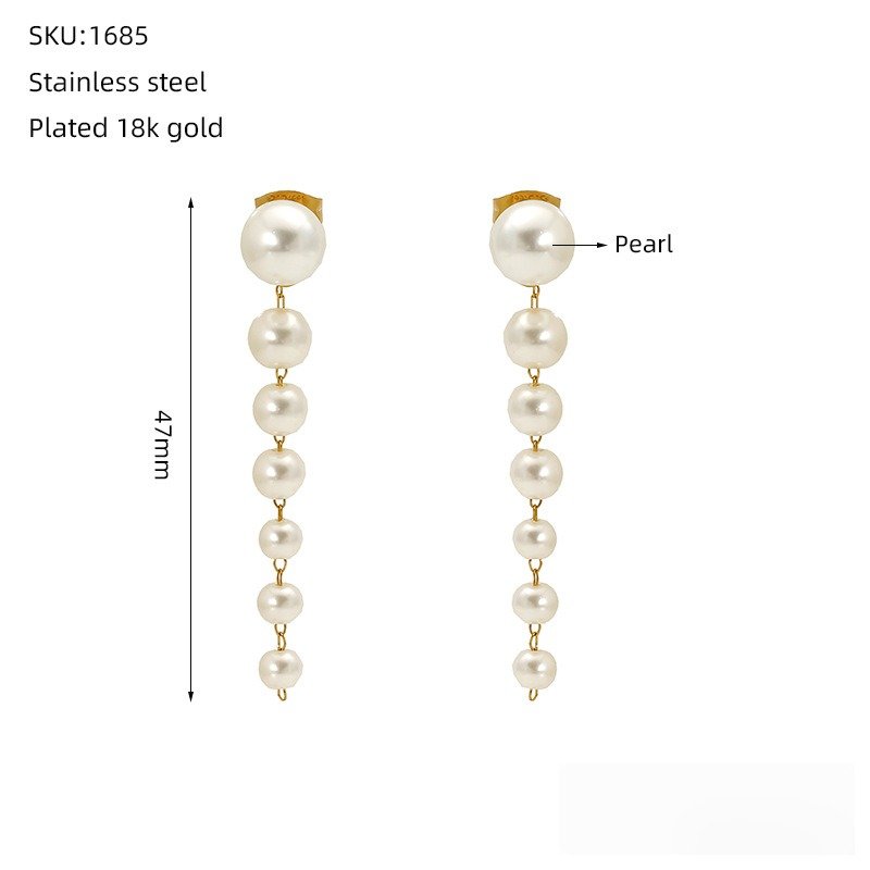 DUOMI Jewelry gold stainless steel earrings