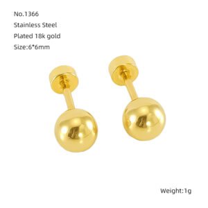 DUOMI Jewelry gold stainless steel earrings