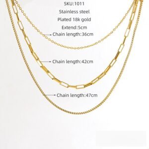 DUOMI Jewelry gold stainless steel necklace