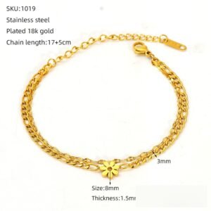 DUOMI Jewelry gold stainless steel necklace
