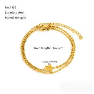 DUOMI Jewelry gold stainless steel bracelet