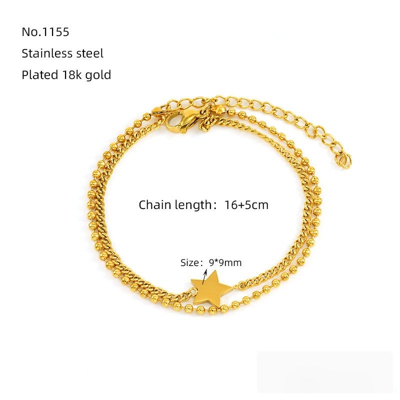 DUOMI Jewelry gold stainless steel bracelet