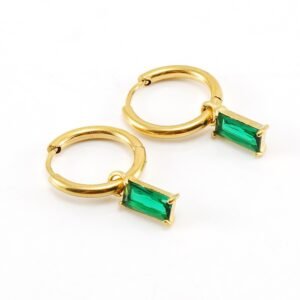 DUOMI Jewelry waterproof stainless steel cz earrings