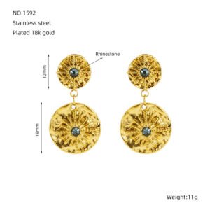 DUOMI Jewelry waterproof stainless steel cz earrings