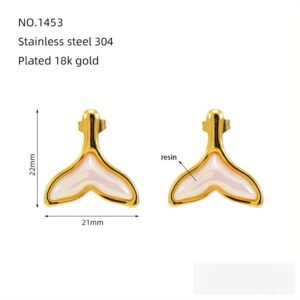 DUOMI Jewelry gold stainless steel earrings