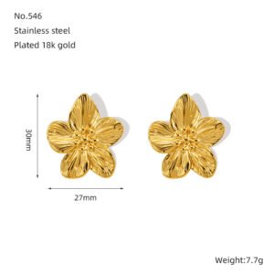 DUOMI Jewelry gold stainless steel earrings