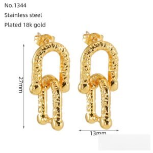 DUOMI Jewelry waterproof stainless steel earrings