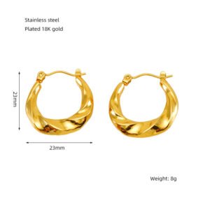 DUOMI Jewelry waterproof stainless steel earrings