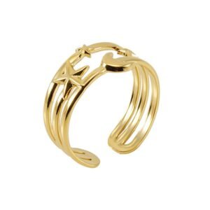 DUOMI Jewelry gold stainless steel ring