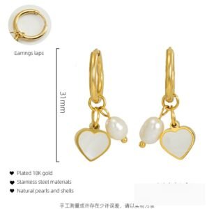 DUOMI Jewelry gold stainless steel earrings