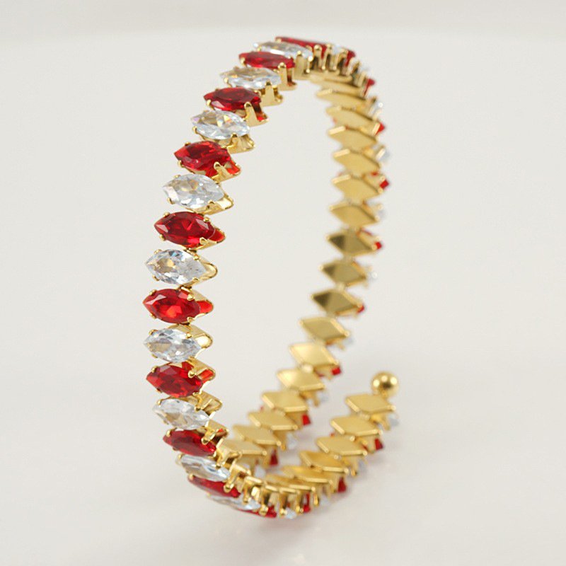 DUOMI Jewelry waterproof stainless steel cz bracelet