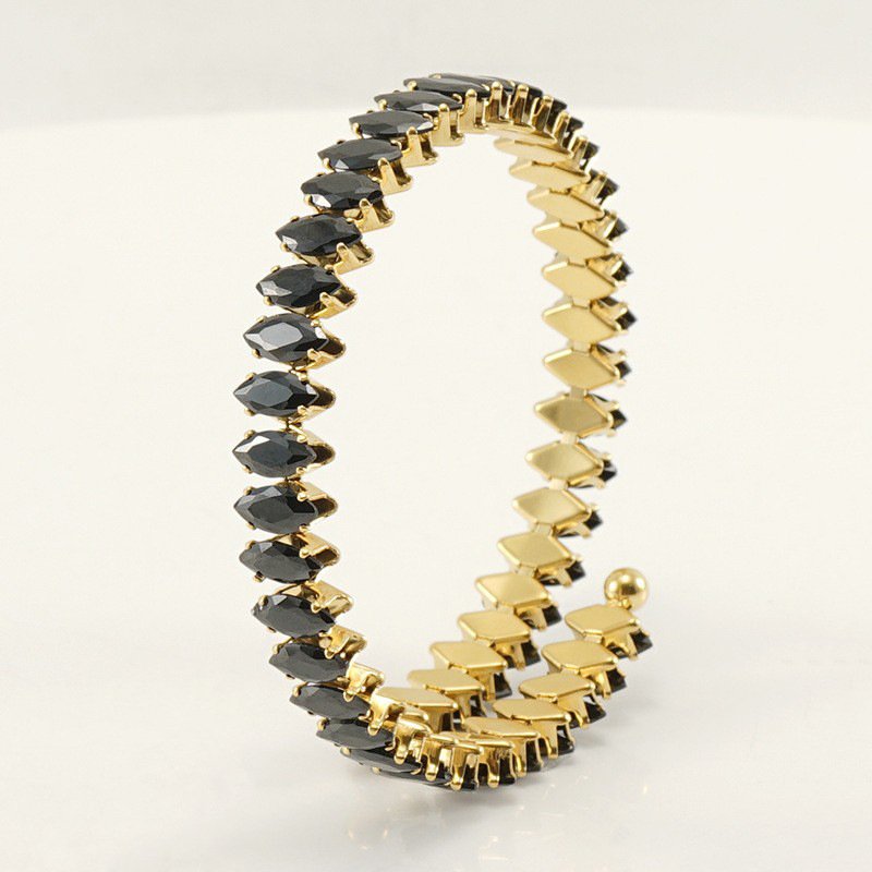 DUOMI Jewelry waterproof stainless steel cz bracelet