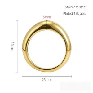 DUOMI Jewelry gold stainless steel ring