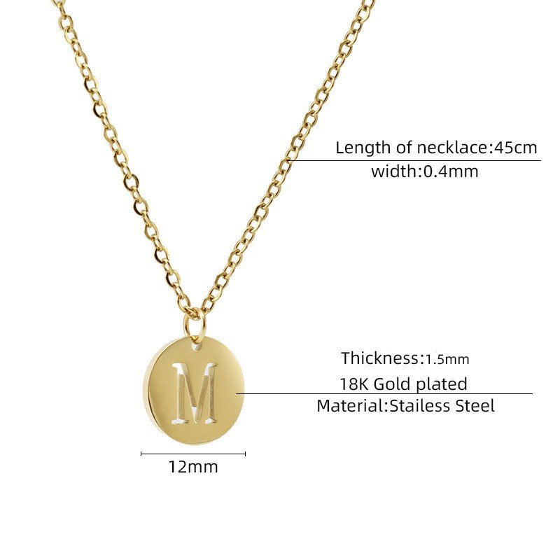 DUOMI Jewelry gold stainless steel necklace