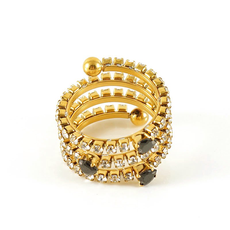 DUOMI Jewelry waterproof stainless steel cz ring