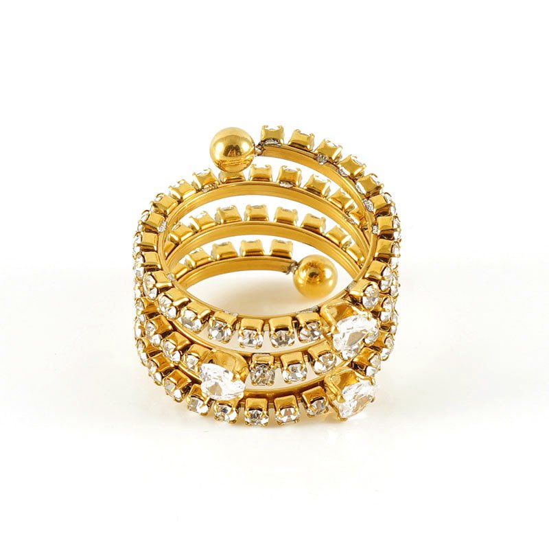 DUOMI Jewelry waterproof stainless steel cz ring