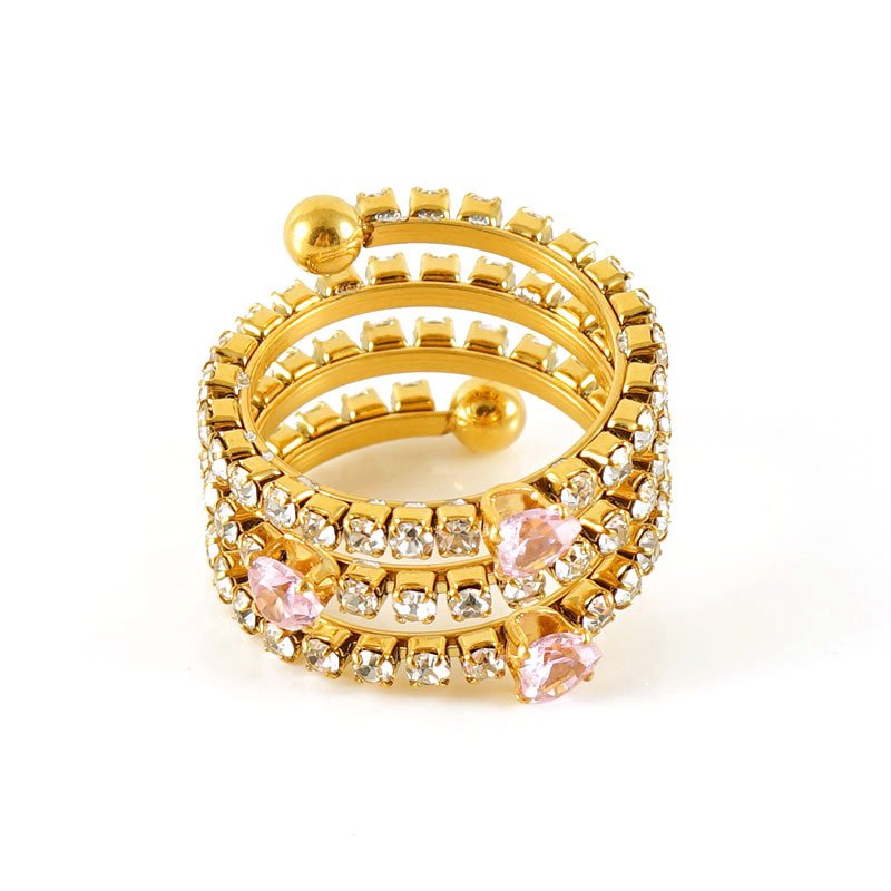DUOMI Jewelry waterproof stainless steel cz ring