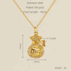 DUOMI Jewelry gold stainless steel necklace