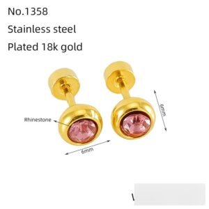 DUOMI Jewelry waterproof stainless steel cz earrings